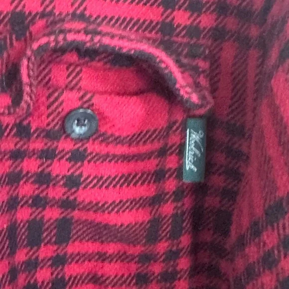 [•WOOLRICH•]  red and black buffalo plaid flannel shirt - Picture 3 of 4